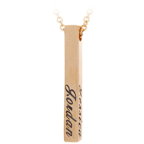 Picture of Solid Gold Square Bar Charm